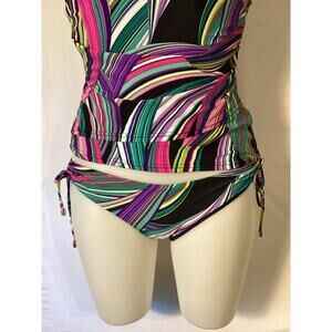 1194 NWT  Bikini  Bay  Layered Tankini and Loop Tie Side B